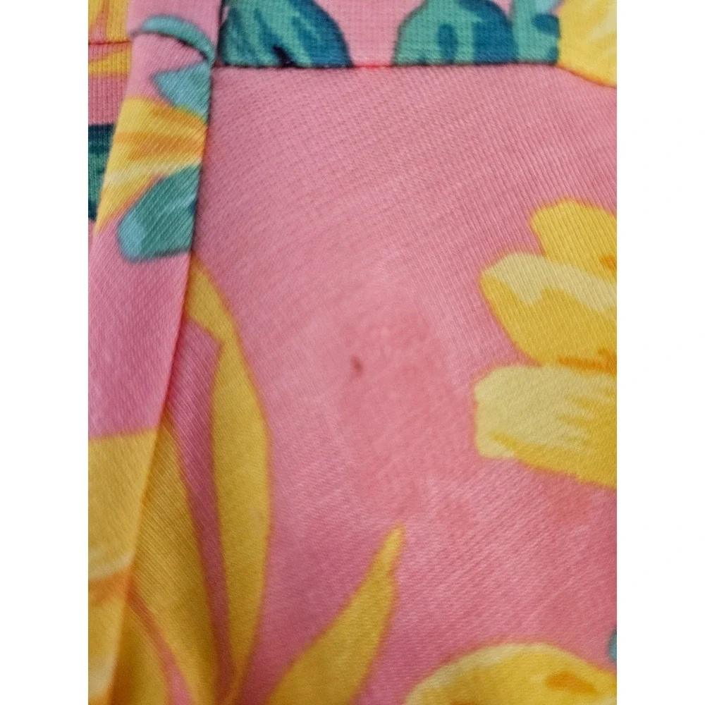 Girls Children's Place Floral Sundress Pink‎ Yellow Off Shoulder L 10/12 - Picture 4 of 9